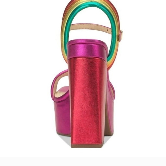 Jessica Simpson Vibrant Pink and Multicolor Platforms - Picture 5 of 5